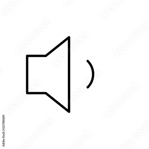 Volume Low Videoplayer Interface Software Web Media vector icon