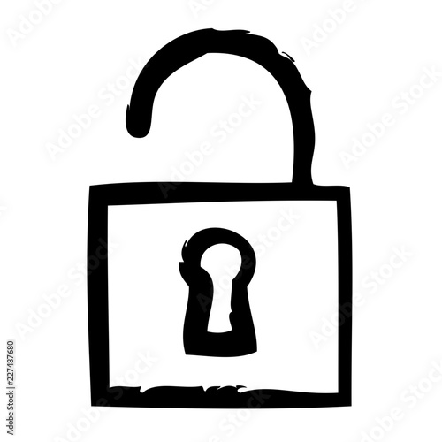Unlock Computer Service IT Programming Hardware Webdesign vector icon