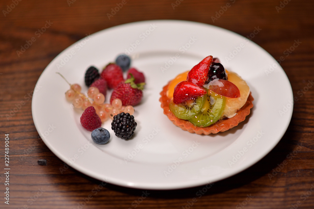 cake basket with berries and fruit cake basket with berries and fruit