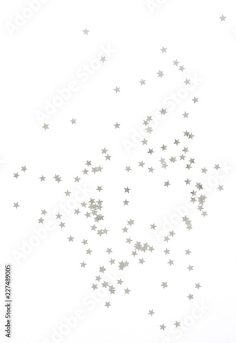 silver stars isolated on white background