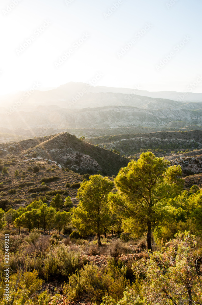 mountain landscape, nature walk and beautiful views of mediterranean landscapes