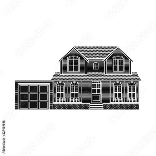 Fototapeta Naklejka Na Ścianę i Meble -  Vector design of building and front logo. Collection of building and roof vector icon for stock.