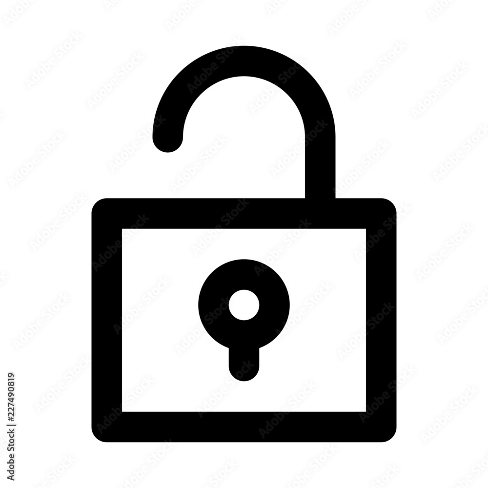 Unlock Open Security Unprotect Login vector icon Unlock Open Security Unprotect Login vector icon