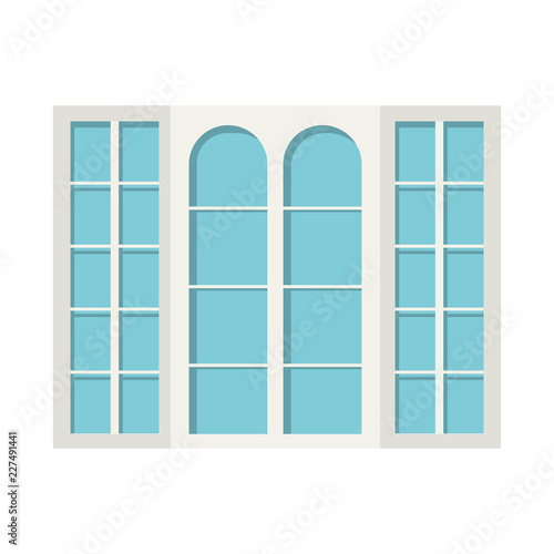 Isolated object of door and front logo. Set of door and wooden stock symbol for web.