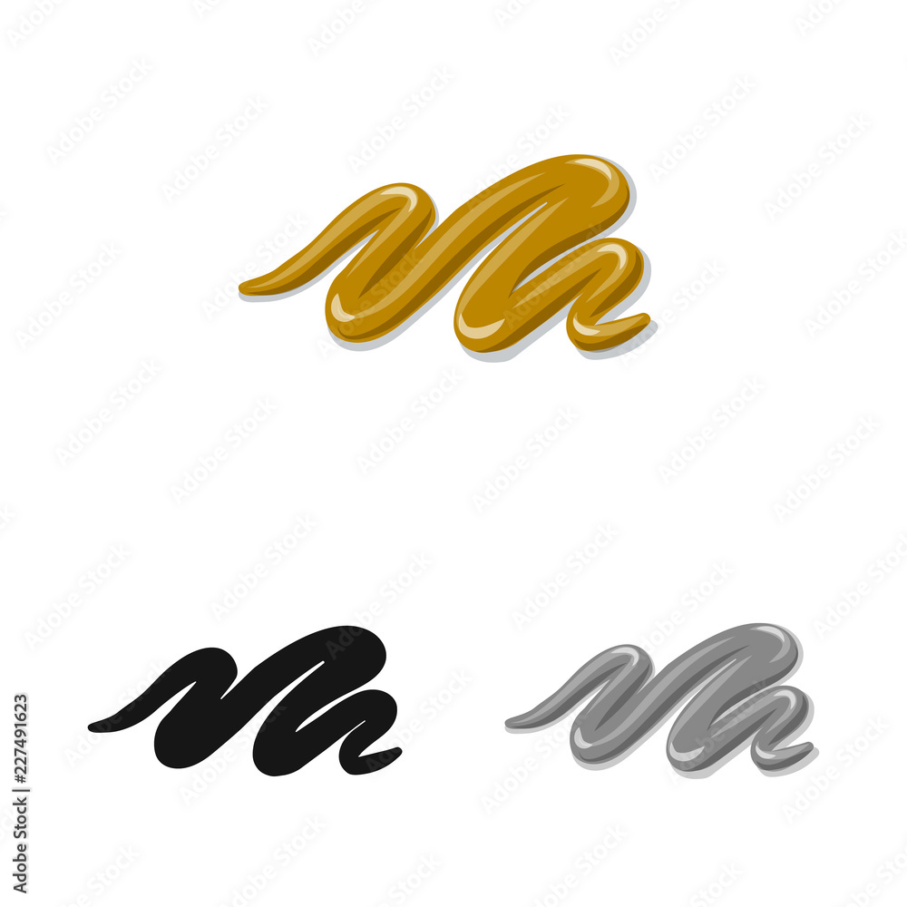 Fototapeta premium Vector illustration of burger and sandwich symbol. Collection of burger and slice stock symbol for web.