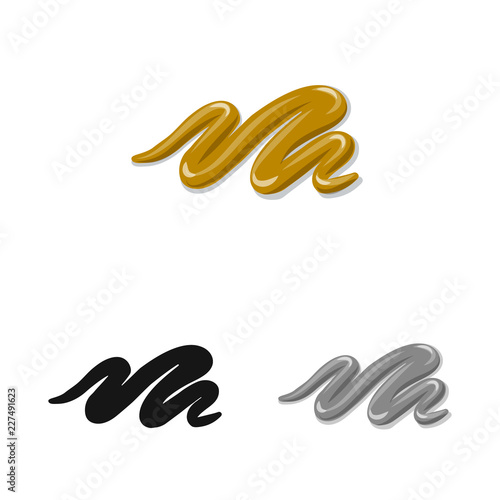 Vector illustration of burger and sandwich symbol. Collection of burger and slice stock symbol for web.