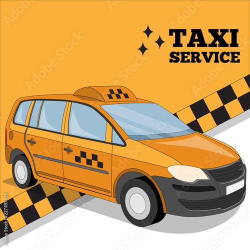 Taxi service. Vector illustration.