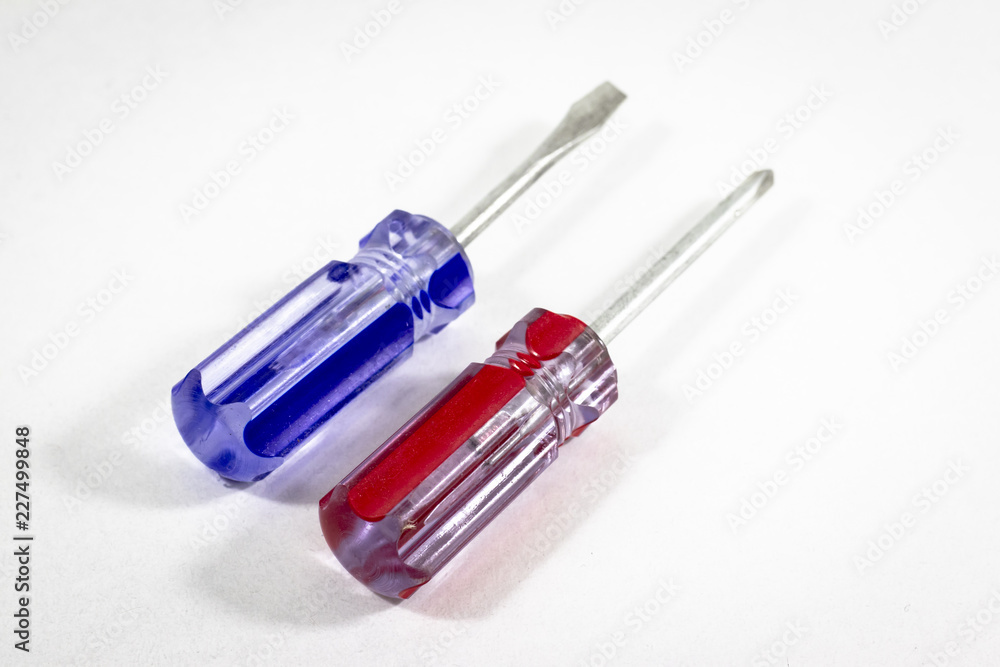 Close-up shoot of small size default screwdrivers Close-up shoot of small size default screwdrivers