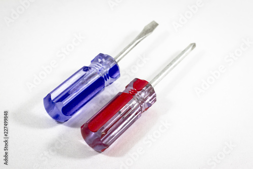 Close-up shoot of small size default screwdrivers