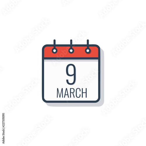 Calendar day icon isolated on white background. Vector illustration.