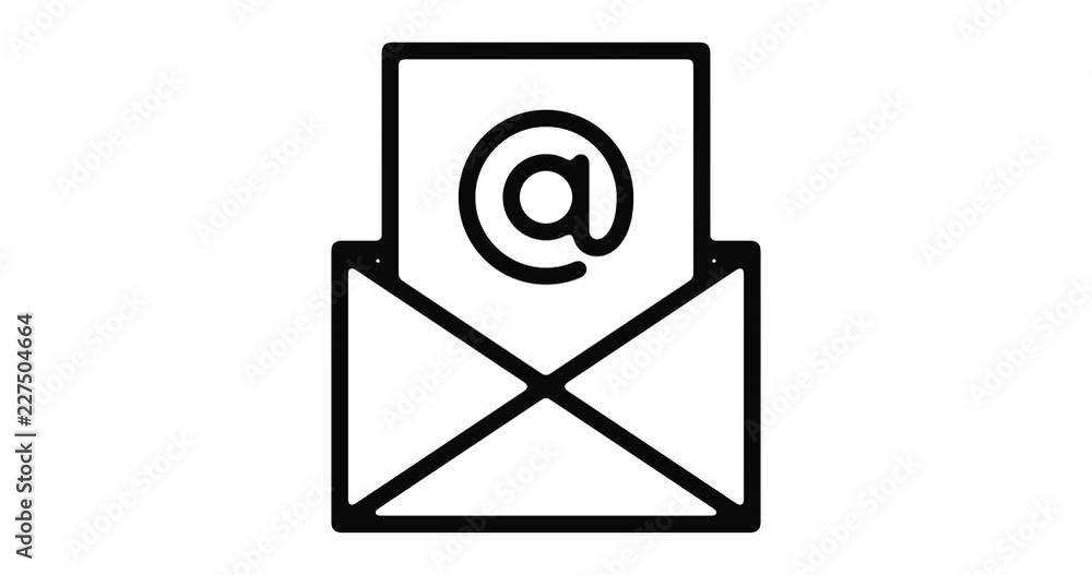 Email line icon motion graphic animation with alpha channel. Email line icon motion graphic animation with alpha channel.