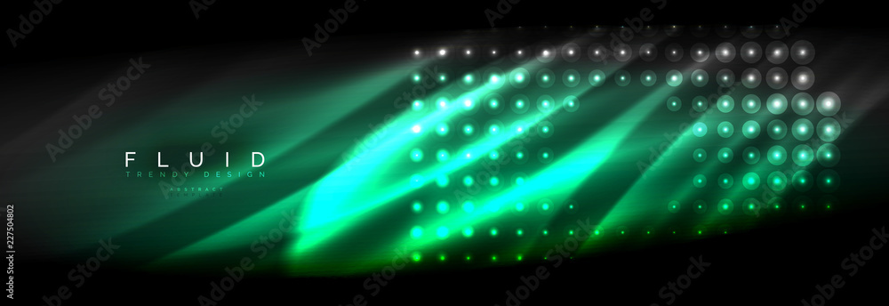 Liquid neon flowing waves, glowing light lines background Liquid neon flowing waves, glowing light lines background