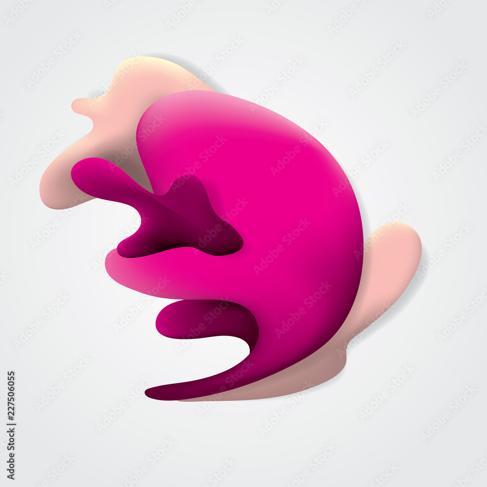 Pink abstract fluid shape vector illustration Pink abstract fluid shape vector illustration