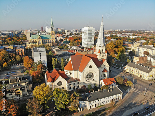 Łódź, Polska- widok na miasto.
