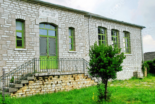 Traditional stone-made building at Vitsa village, Zagoria area, Ipeiros region, Greece. photo