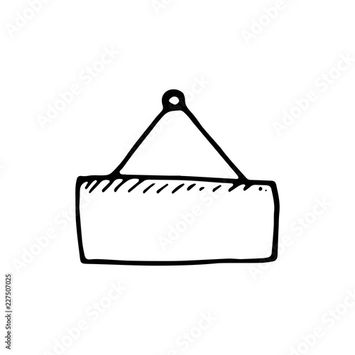 sign hanging icon. sketch isolated object