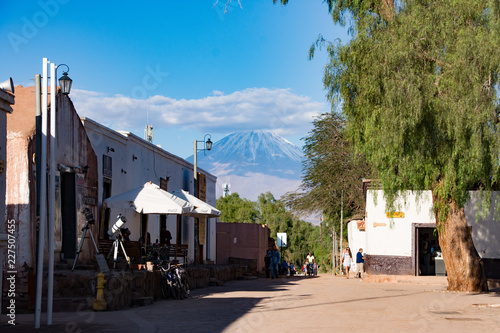 View of main street of San Pedro de Atacama, Chile