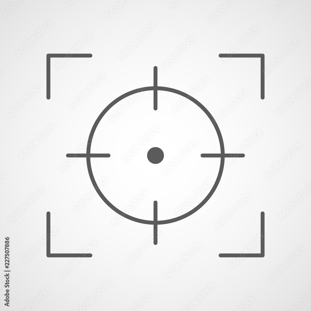 Target icon. Vector illustration. Aim icon. Target icon. Vector illustration. Aim icon.
