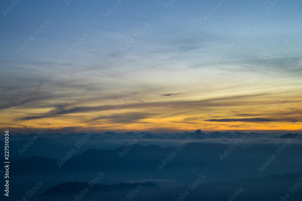 Sunset Adams Peak Sri Lanka