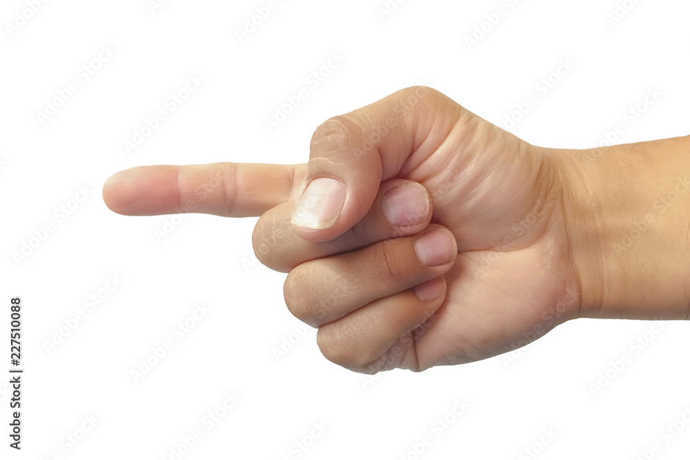 isolated hand pointing on white background isolated hand pointing on white background