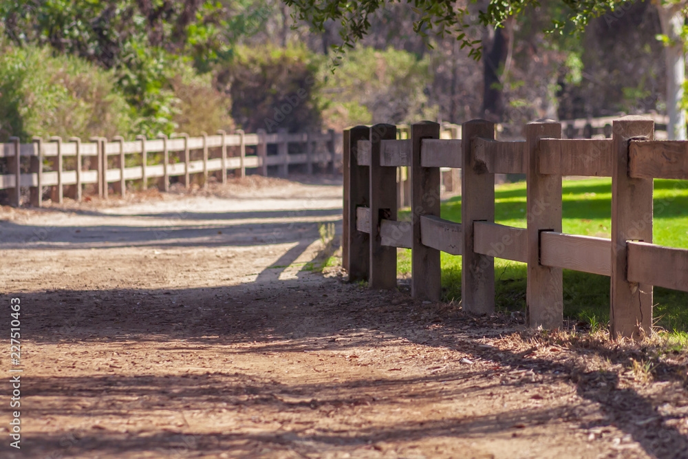 Wooden Fence in park Wooden Fence in park