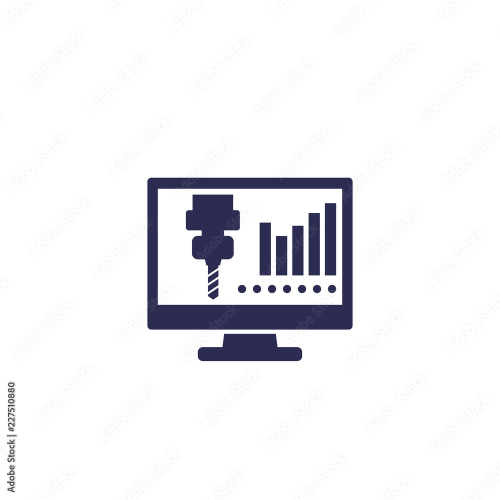 Obraz premium cnc vector icon