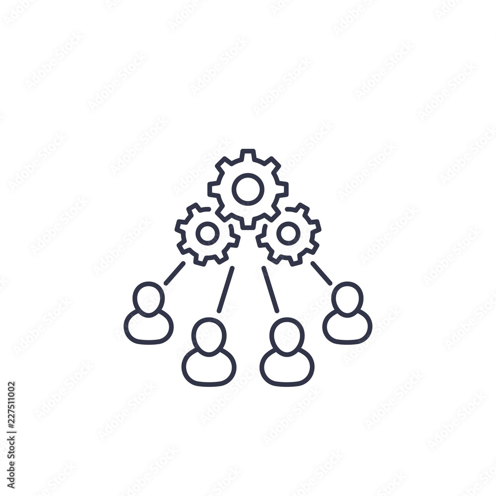 cooperation, teamwork line icon