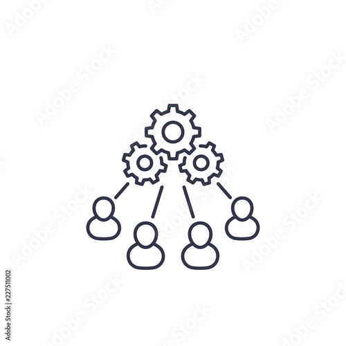 cooperation, teamwork line icon