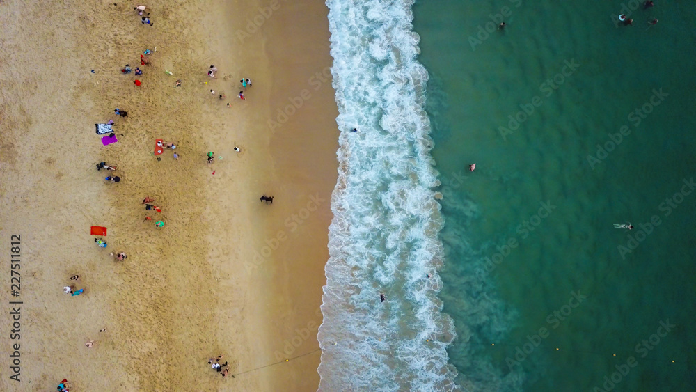 Sea meets beach, from top view, Australia Sea meets beach, from top view, Australia