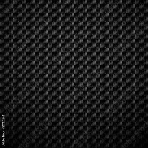 Black carbon textured background with fiber weave structure.