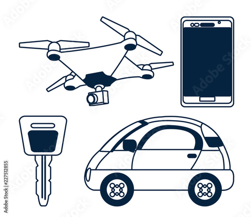 Set of GPS tracking technology