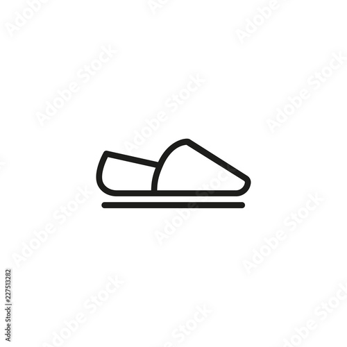 Espadrille line icon. Shoe, loafer, heelless. Footwear concept. Can be used for topics like shoe shop, casual style, summer outfit