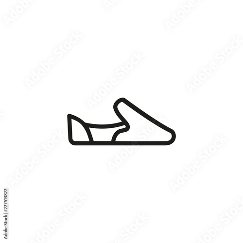 Sleep on line icon. Shoe, loafer, flat, heelless. Footwear concept. Can be used for topics like shoe store, casual, fashion