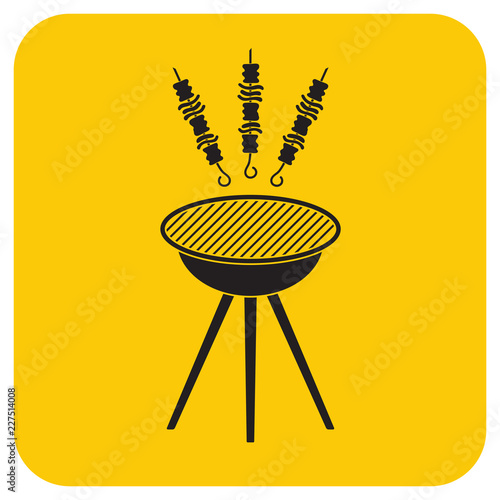 Grilled kebab icon