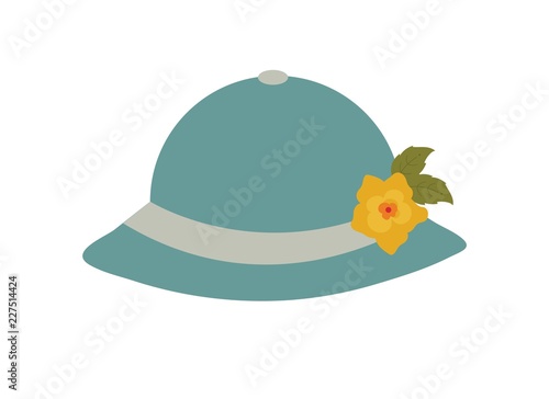beautiful blue ladies flower women hat