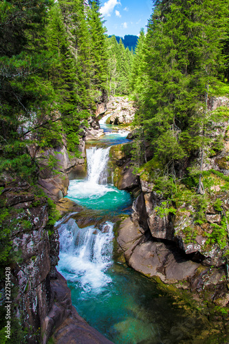 A gorge in the Paneveggio park in Trentino, Italy photo