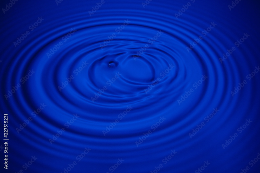 Closeup blue wave water rings macro, Circle reflections in pool. Closeup blue wave water rings macro, Circle reflections in pool.