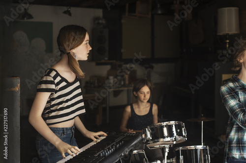 Photography Friends practicing in recording studio