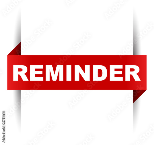 red vector banner reminder