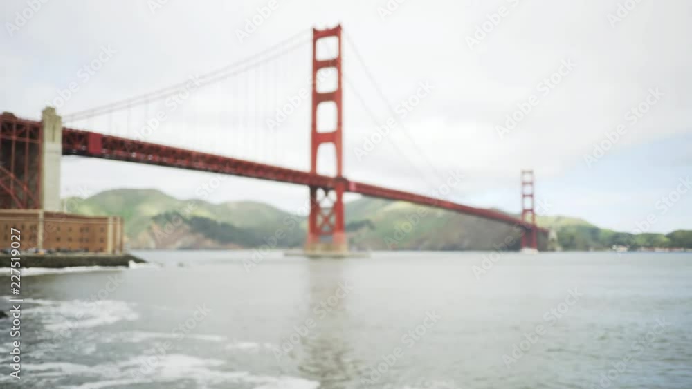 Panorama view of the Golden Gate bridge at Fort Point Panorama view of the Golden Gate bridge at Fort Point
