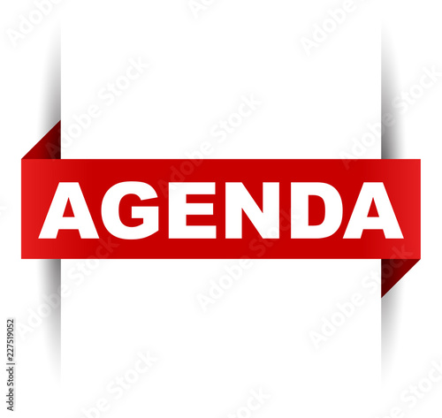 red vector banner agenda