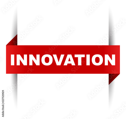 red vector banner innovation