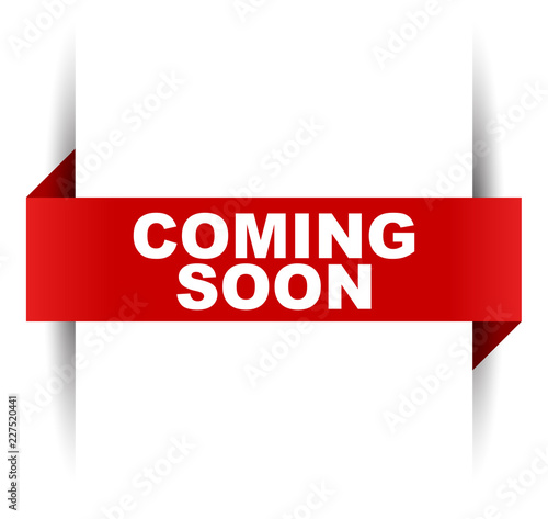 red vector banner coming soon