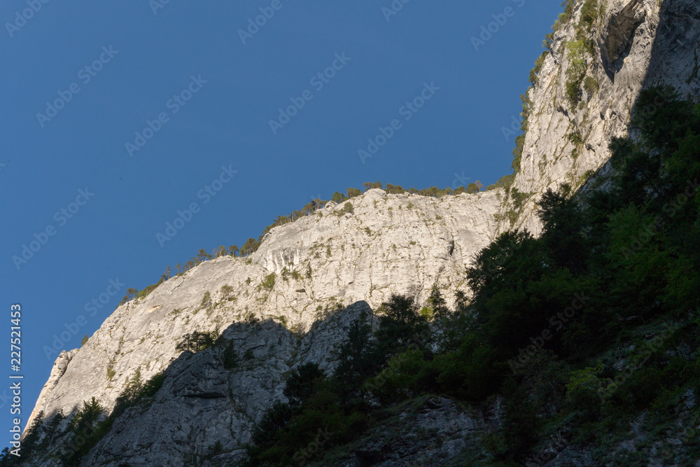 View of the Bicaz Gorge between Moldavia and Transylvania