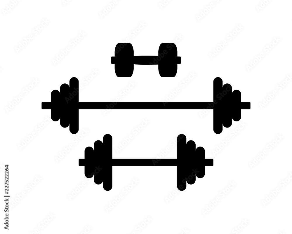 Set Vector Simple Barbel GYM Sign Symbol Icon Logo Design Inspiration Set Vector Simple Barbel GYM Sign Symbol Icon Logo Design Inspiration