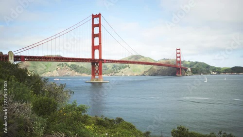 Beautiful scenery of the San Francisco Bay and Golden Gate bridge