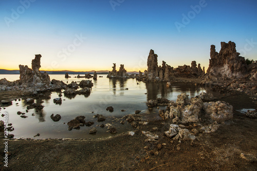 Canvas Print Landscape with rocky coast, Mono County, California, USA