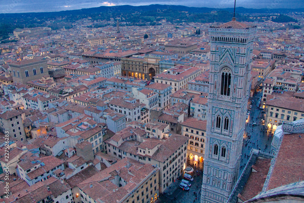 Night view of florence italy