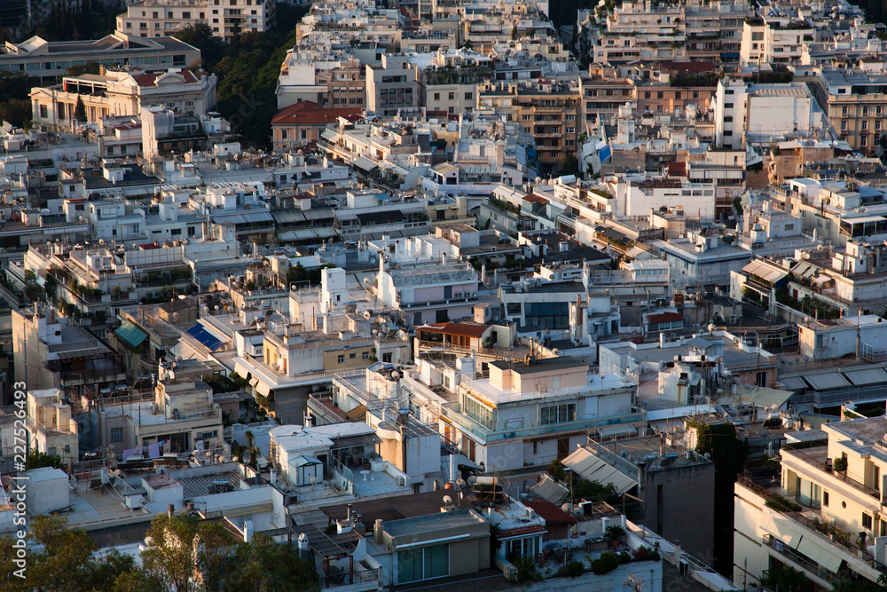 view over Athens from Lycabettus hill