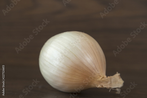 onion on brown background
